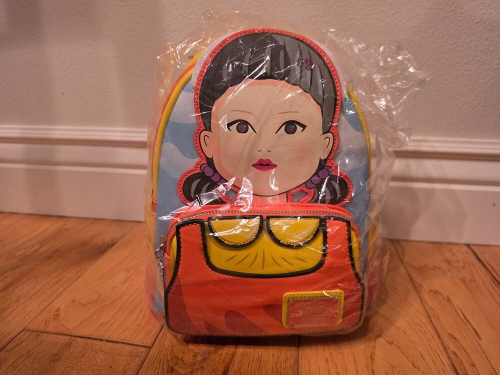 Netflix Squid Game Light Up Talking Young Hee Doll Mini Backpack Loungefly NWT